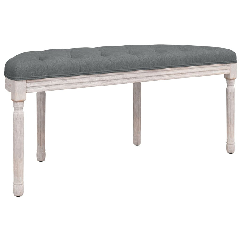 Bench Dark Grey 110.5x45x49 cm Fabric