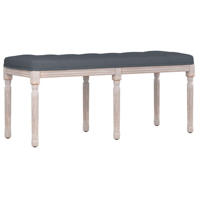 Bench Dark Grey 110x40x49 cm Velvet