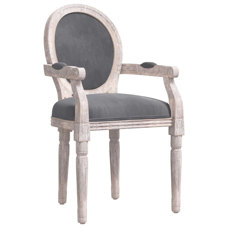 Dining Chair Dark Grey 54x56x96.5 cm Velvet