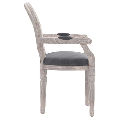 Dining Chair Dark Grey 54x56x96.5 cm Velvet