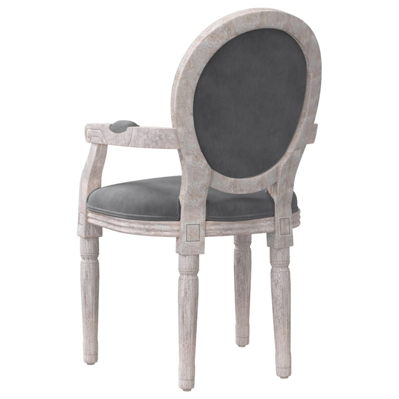 Dining Chair Dark Grey 54x56x96.5 cm Velvet