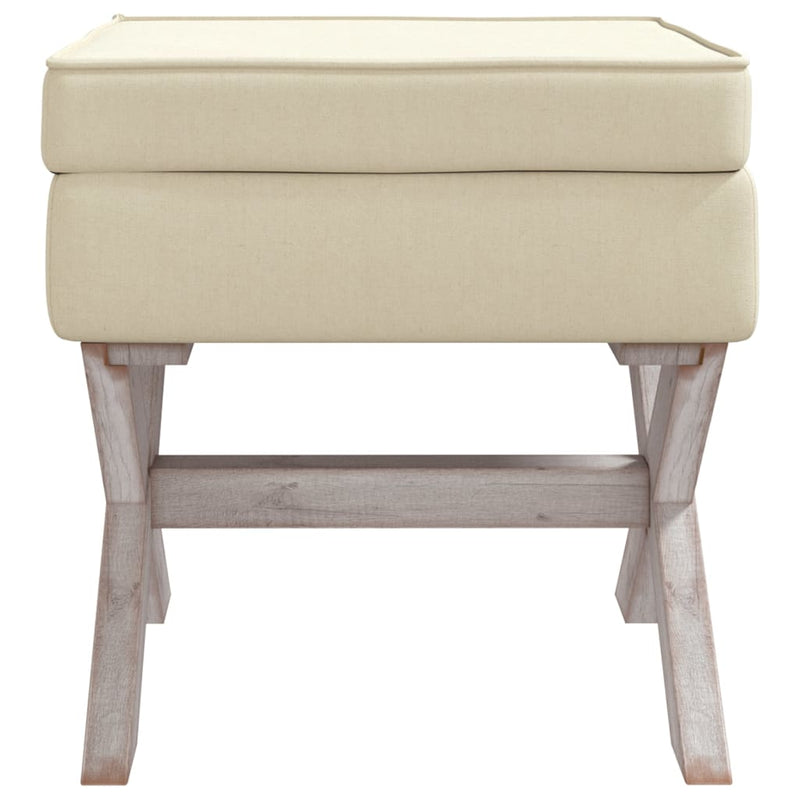 Storage Stool 45x45x49 cm Linen