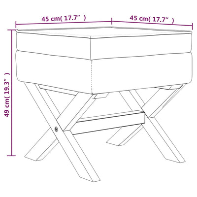 Storage Stool 45x45x49 cm Linen