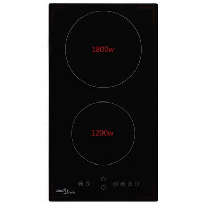 Ceramic Hob with 2 Burners Touch Control 3000 W