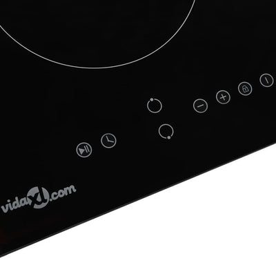 Ceramic Hob with 2 Burners Touch Control 3000 W