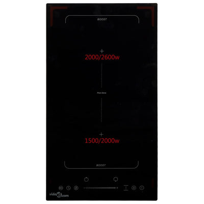 Flexizone Induction Hob with 2 Burners Touch Control Glass 3500W