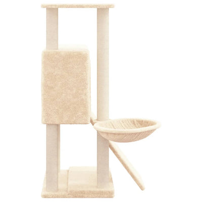 Cat Tree with Sisal Scratching Posts Cream 96 cm