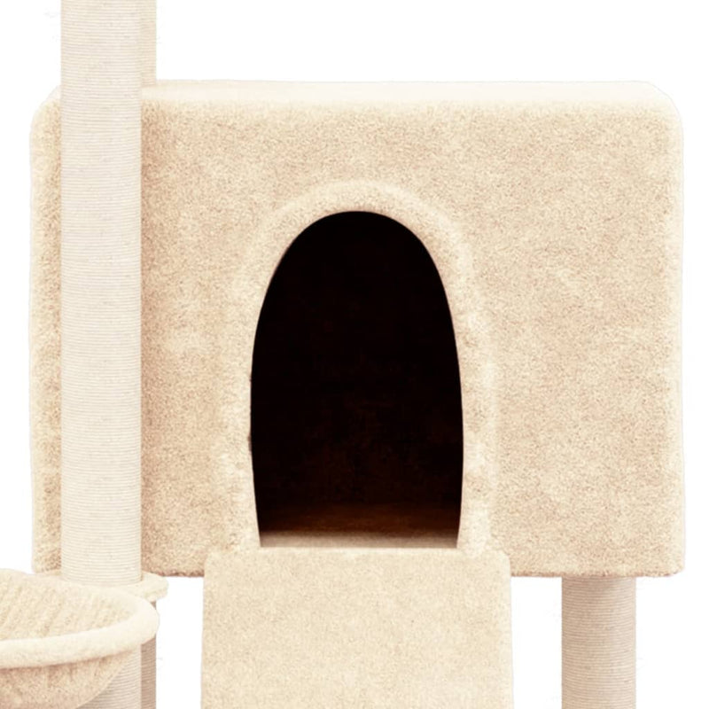 Cat Tree with Sisal Scratching Posts Cream 96 cm