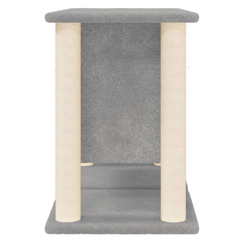 Cat Tree with Sisal Scratching Posts Light Grey 50 cm