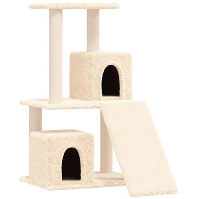 Cat Tree with Sisal Scratching Posts Cream 82 cm