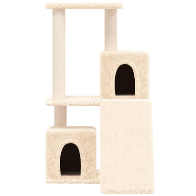 Cat Tree with Sisal Scratching Posts Cream 82 cm