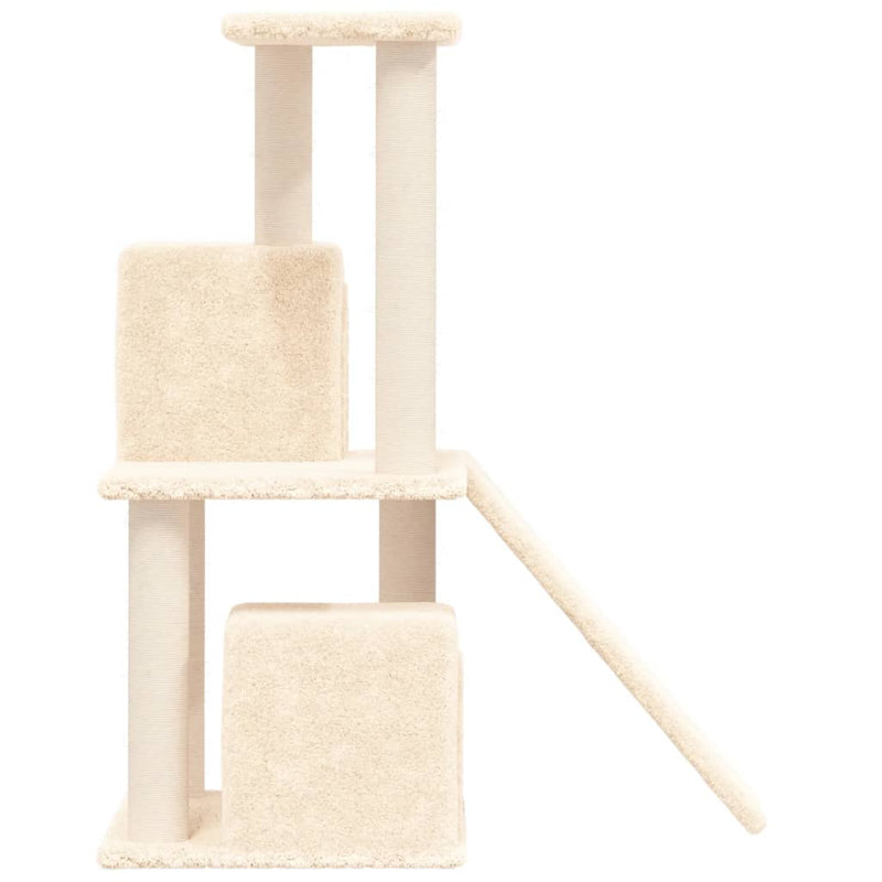 Cat Tree with Sisal Scratching Posts Cream 82 cm