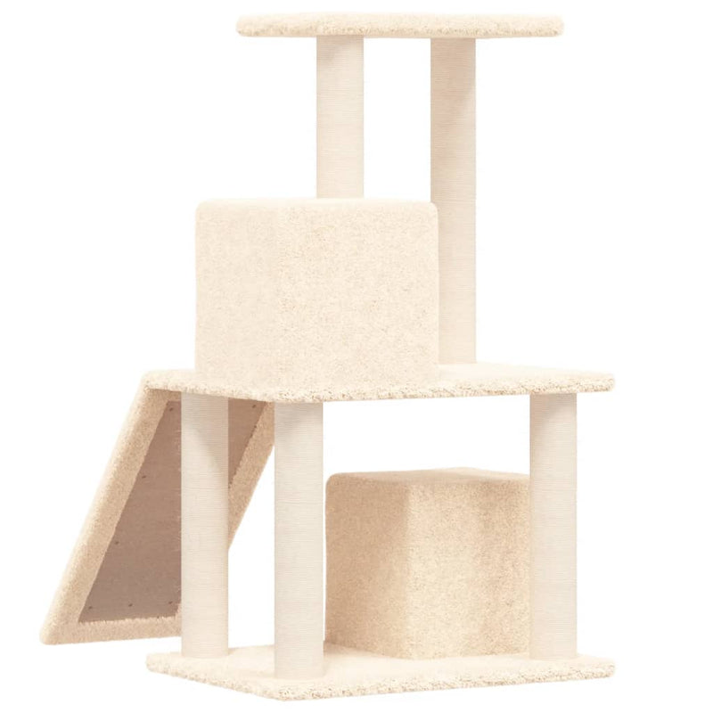 Cat Tree with Sisal Scratching Posts Cream 82 cm