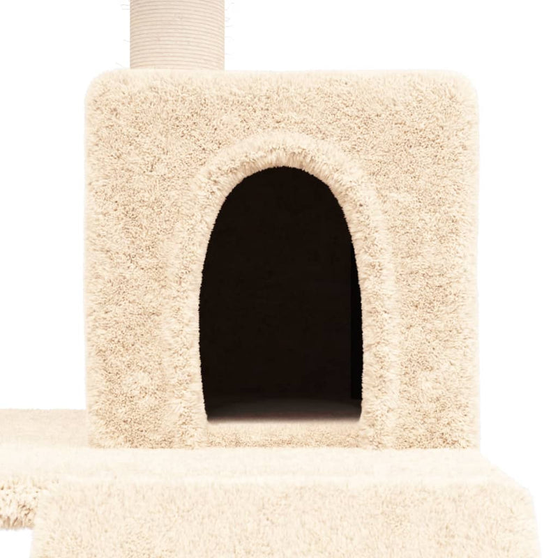 Cat Tree with Sisal Scratching Posts Cream 82 cm