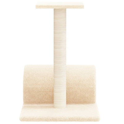 Cat Scratching Post with Tunnel Cream 60x34.5x50 cm