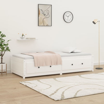 Day Bed without Mattress White 90x190 cm Solid Wood Pine