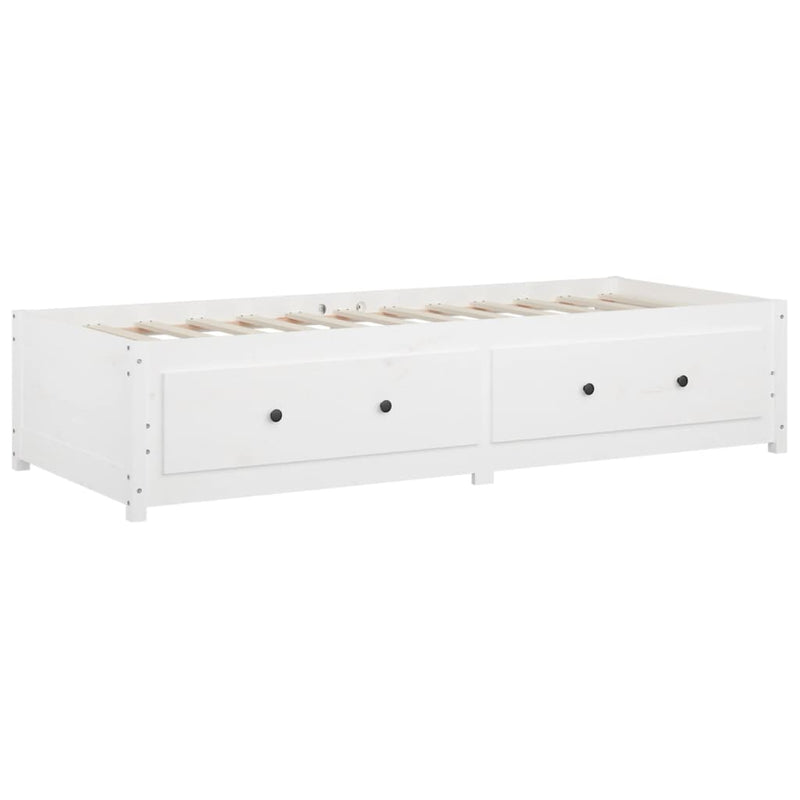 Day Bed without Mattress White 90x190 cm Solid Wood Pine