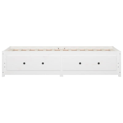 Day Bed without Mattress White 90x190 cm Solid Wood Pine