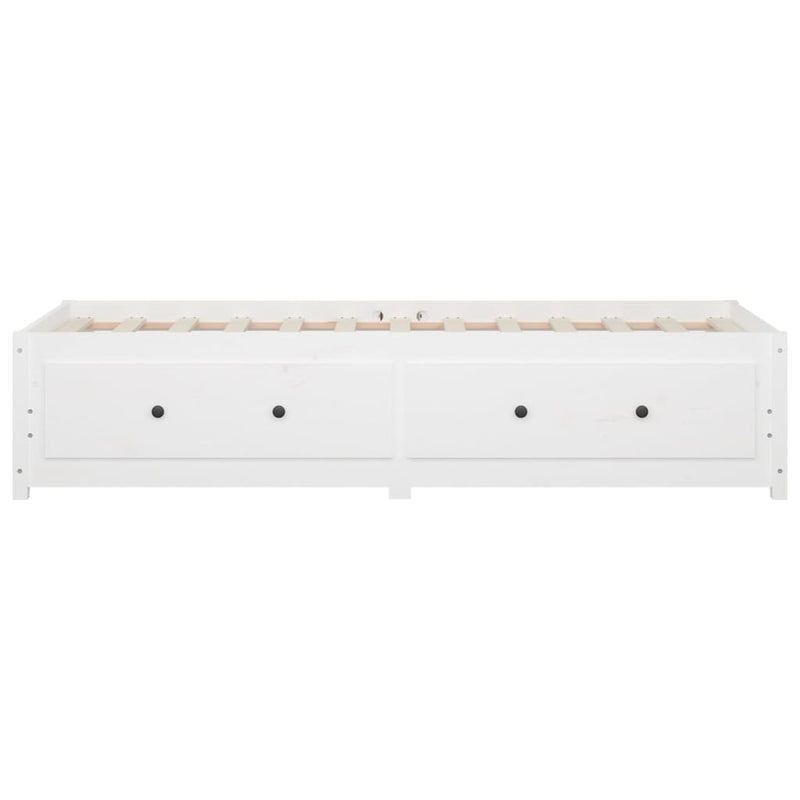 Day Bed without Mattress White 90x190 cm Solid Wood Pine