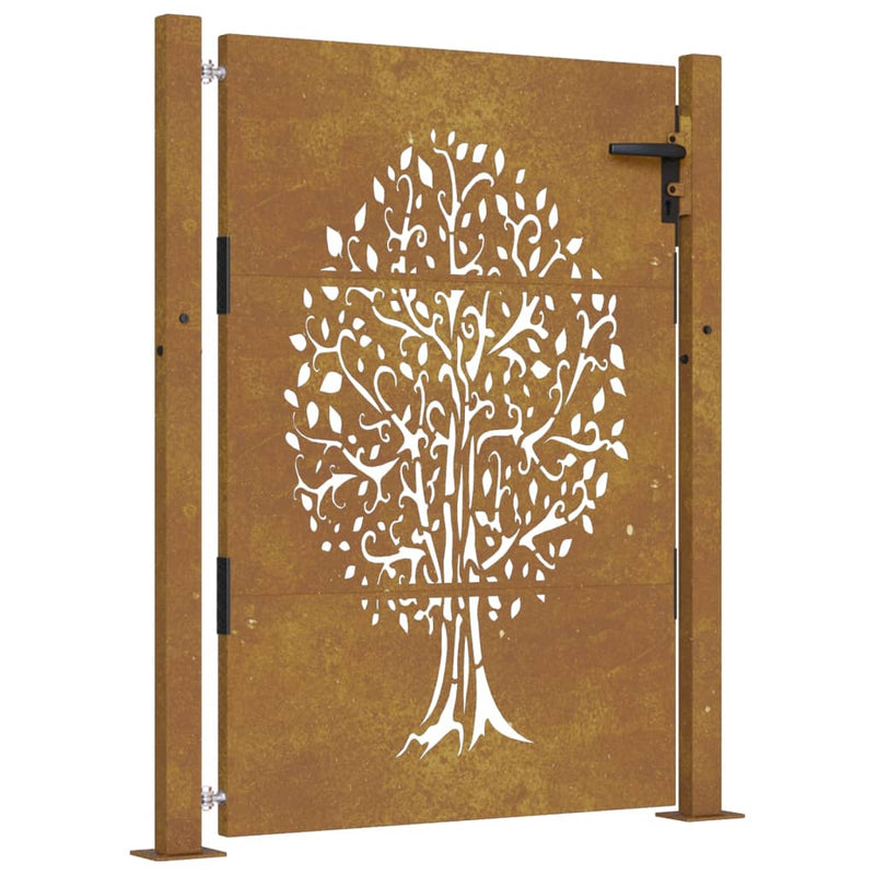 Garden Gate 105x155 cm Corten Steel Tree Design