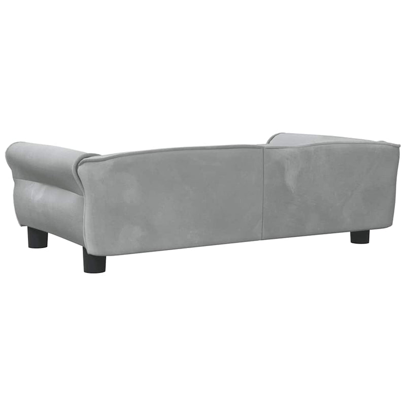 Dog Bed Light Grey 95x55x30 cm Velvet