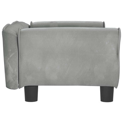 Dog Bed Light Grey 70x45x30 cm Velvet