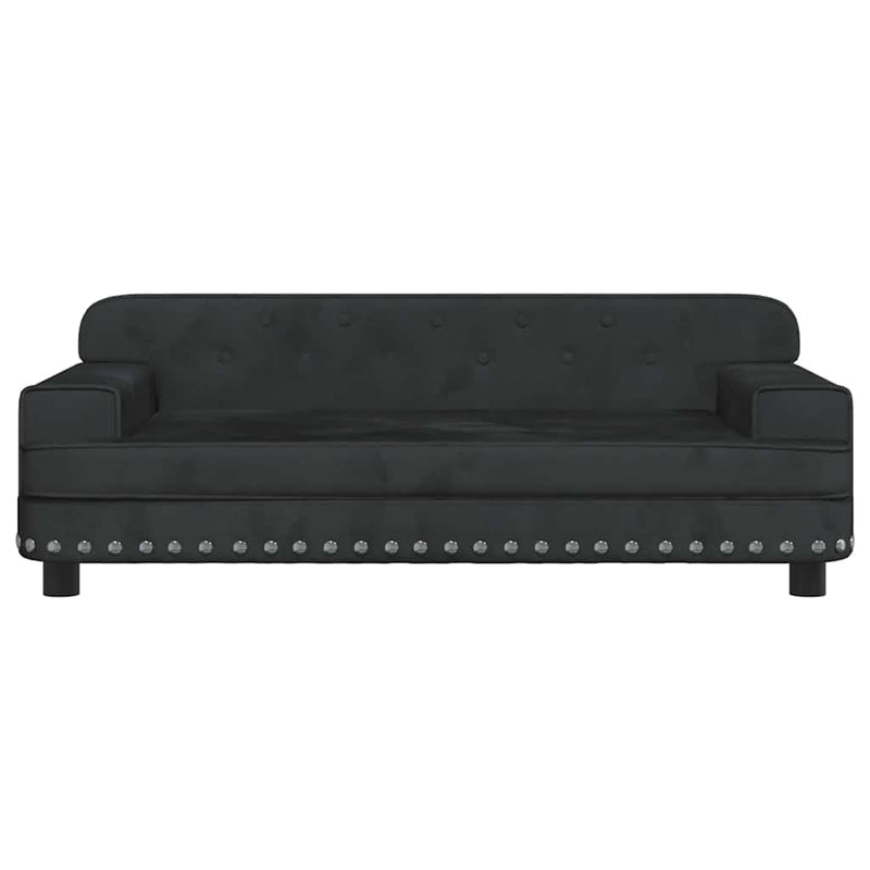 Dog Bed Black 90x53x30 cm Velvet