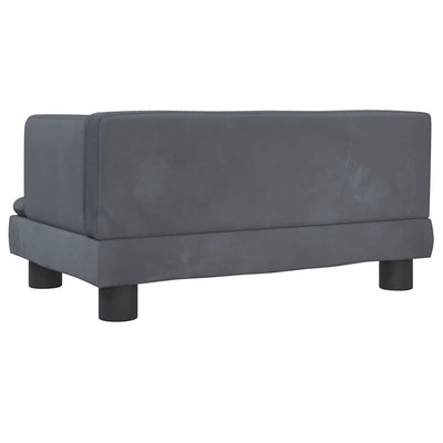 Dog Bed Dark Grey 60x40x30 cm Velvet