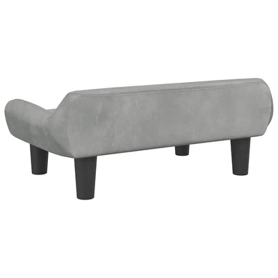 Dog Bed Light Grey 70x40x24 cm Velvet