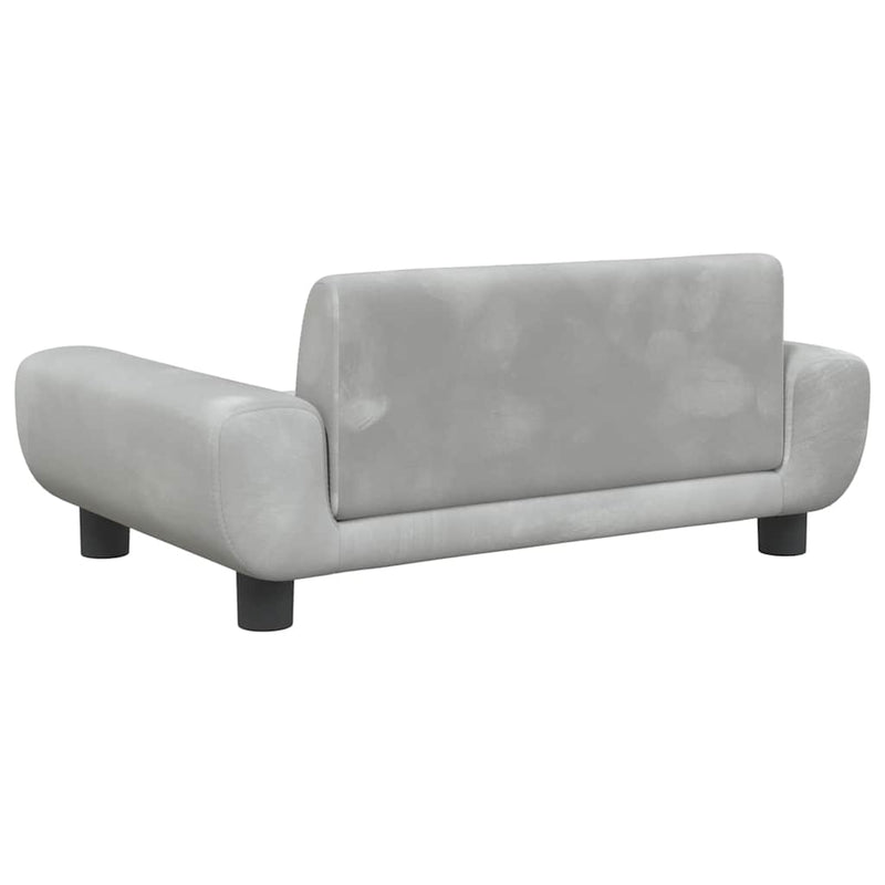 Dog Bed Light Grey 70x45x33 cm Velvet