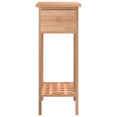 Side Table with Drawer 25x25x60cm Solid Wood Walnut