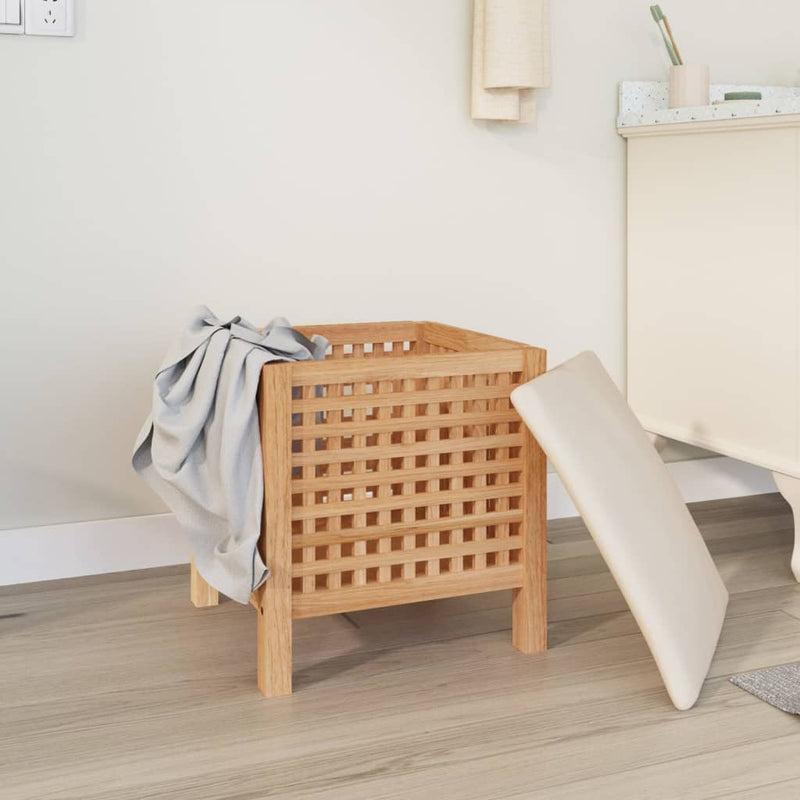 Bathroom Stool 48x47.5x52 cm Solid Wood Walnut