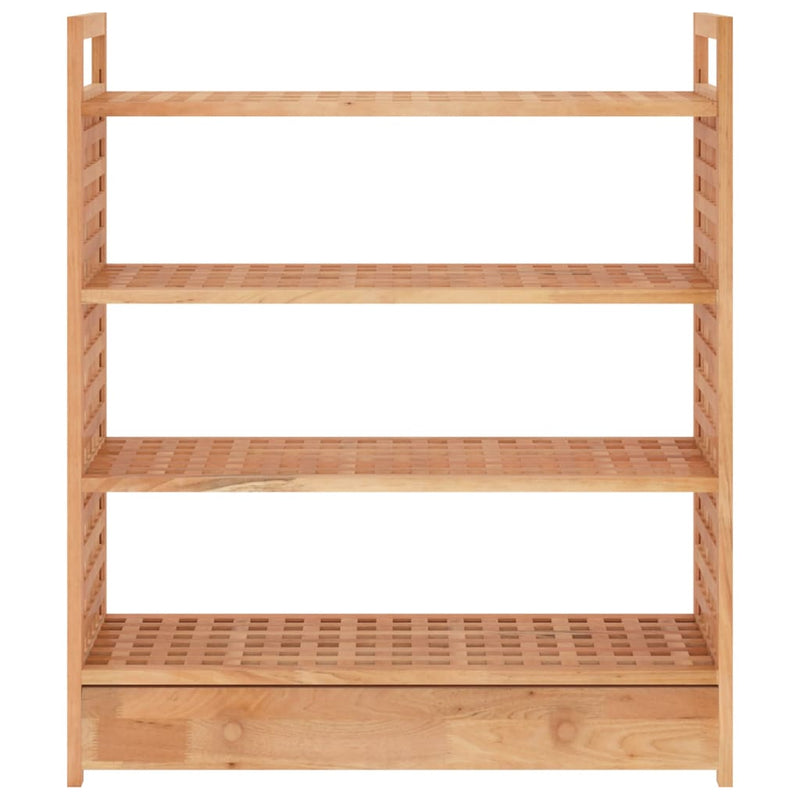 Shoe Rack with Drawer 70x27x81 cm Solid Wood Walnut