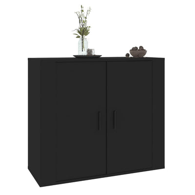 Sideboard Black 80x33x70 cm Engineered Wood