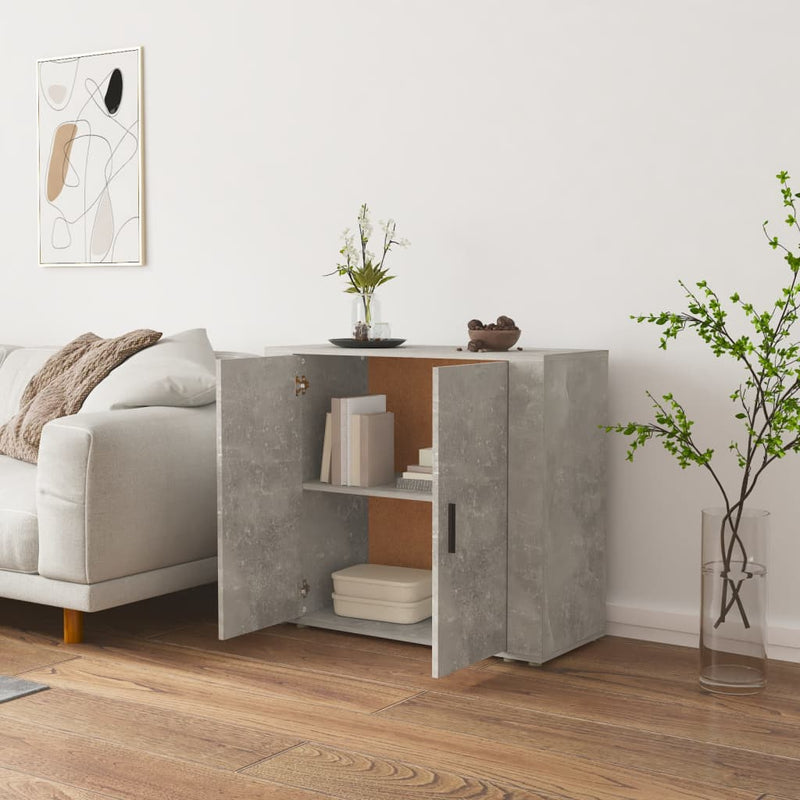 Sideboard Concrete Grey 80x33x70 cm Engineered Wood