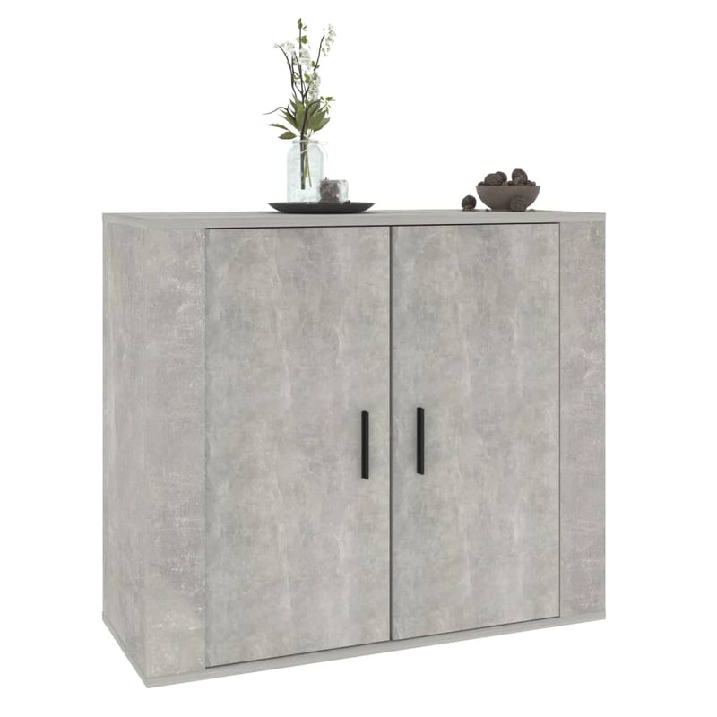 Sideboard Concrete Grey 80x33x70 cm Engineered Wood