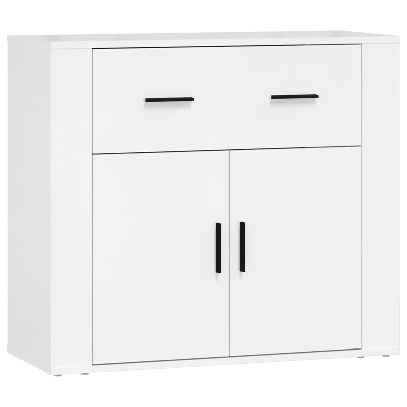 Sideboard High Gloss White 80x33x70 cm Engineered Wood