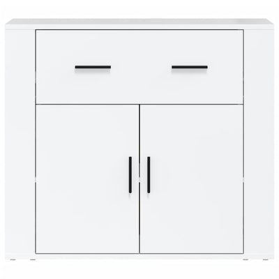 Sideboard High Gloss White 80x33x70 cm Engineered Wood