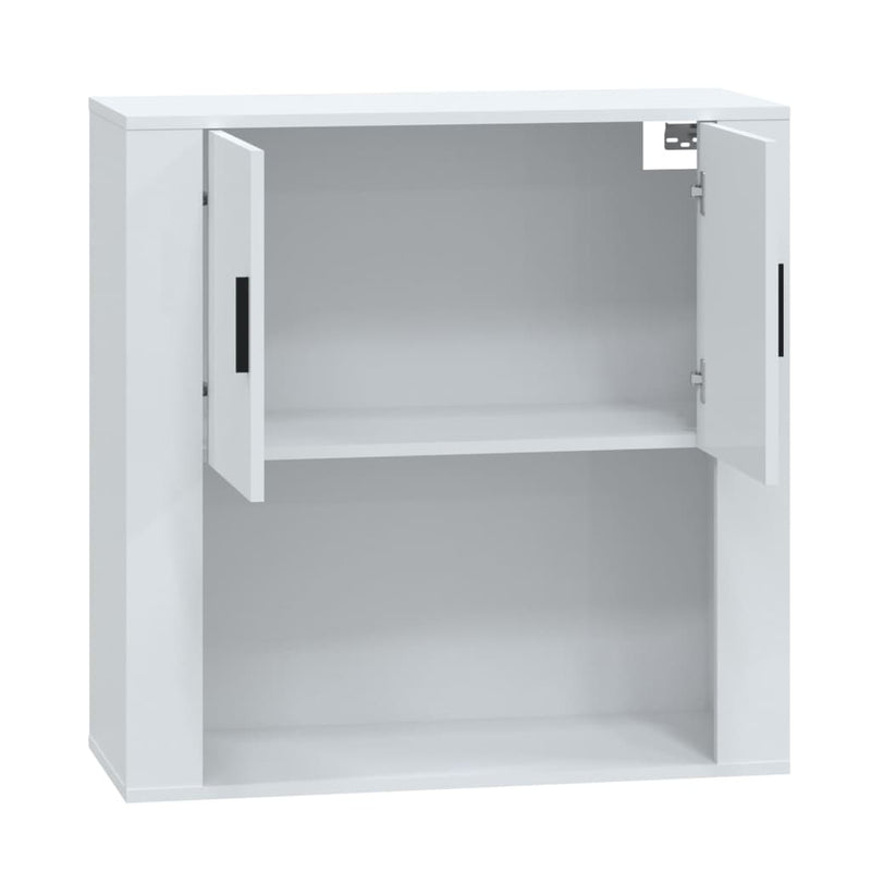 Wall Cabinet High Gloss White 80x33x80 cm Engineered Wood