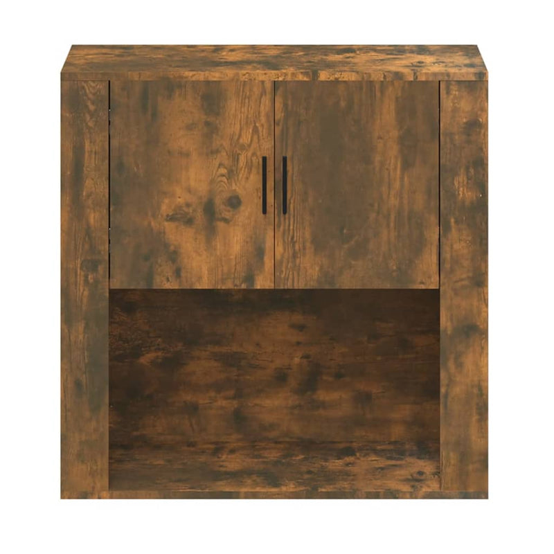 Wall Cabinet Smoked Oak 80x33x80 cm Engineered Wood