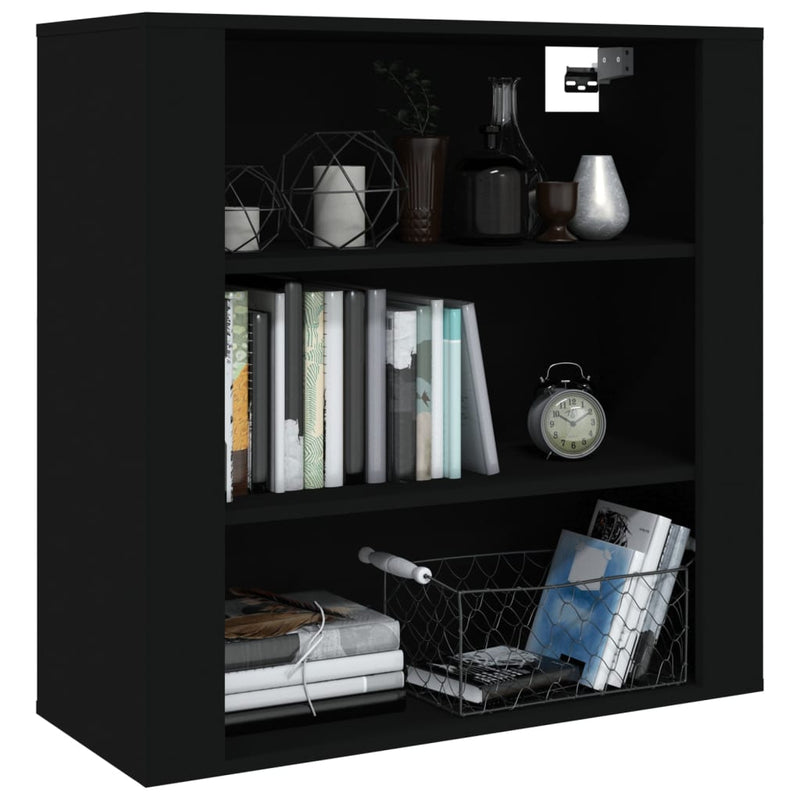 Wall Cabinet Black 80x33x80 cm Engineered Wood