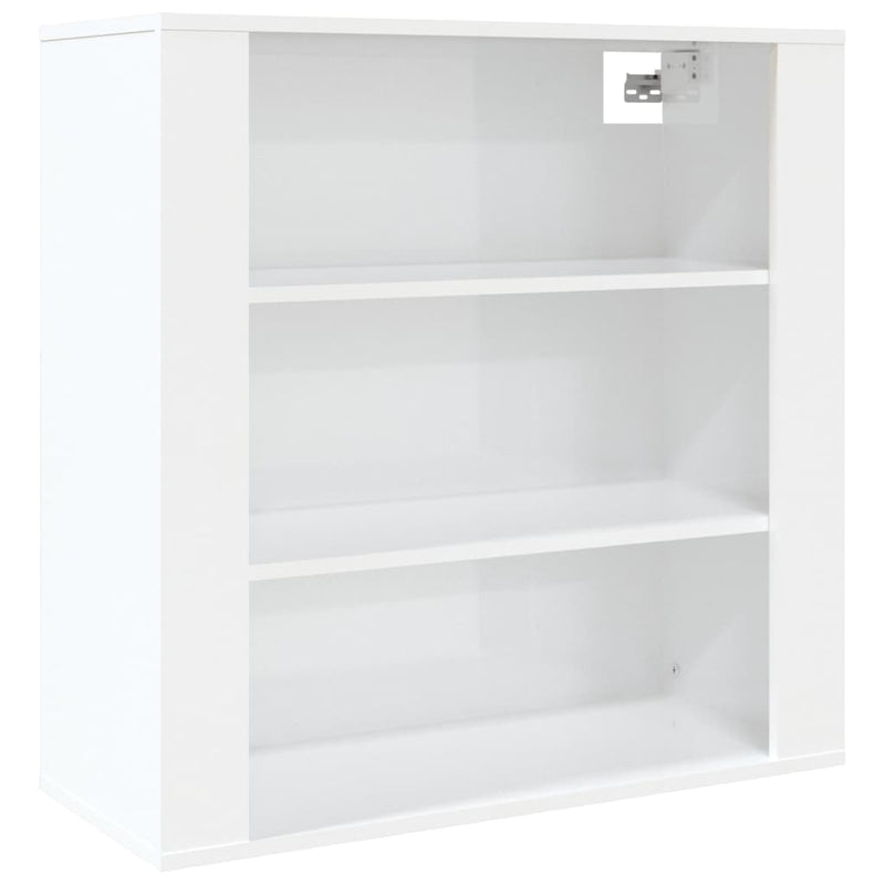 Wall Cabinet High Gloss White 80x33x80 cm Engineered Wood