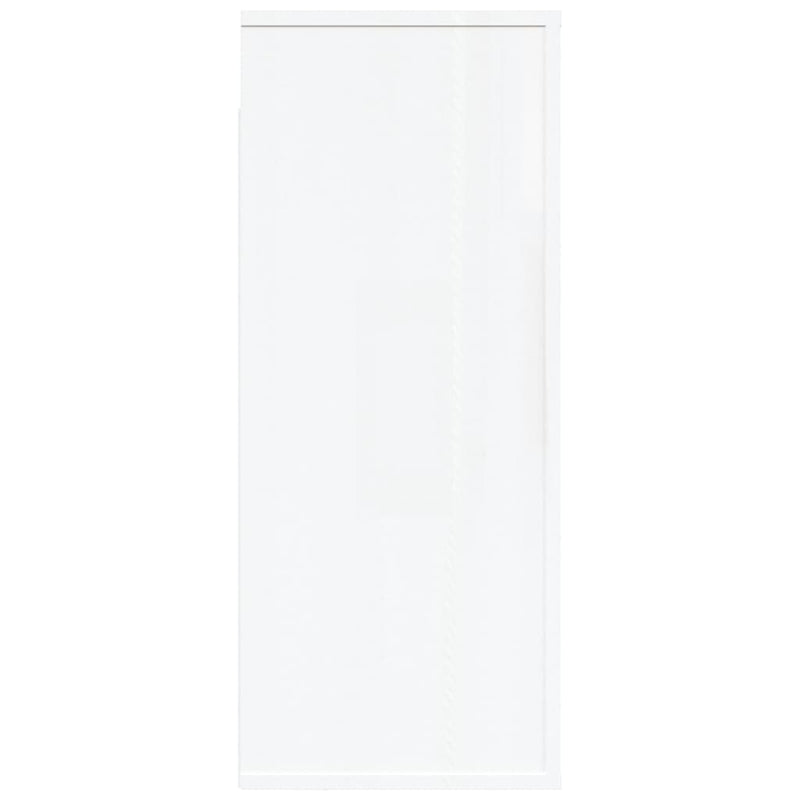 Wall Cabinet High Gloss White 80x33x80 cm Engineered Wood