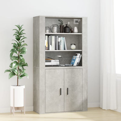 Wall Cabinet Concrete Grey 80x33x80 cm Engineered Wood