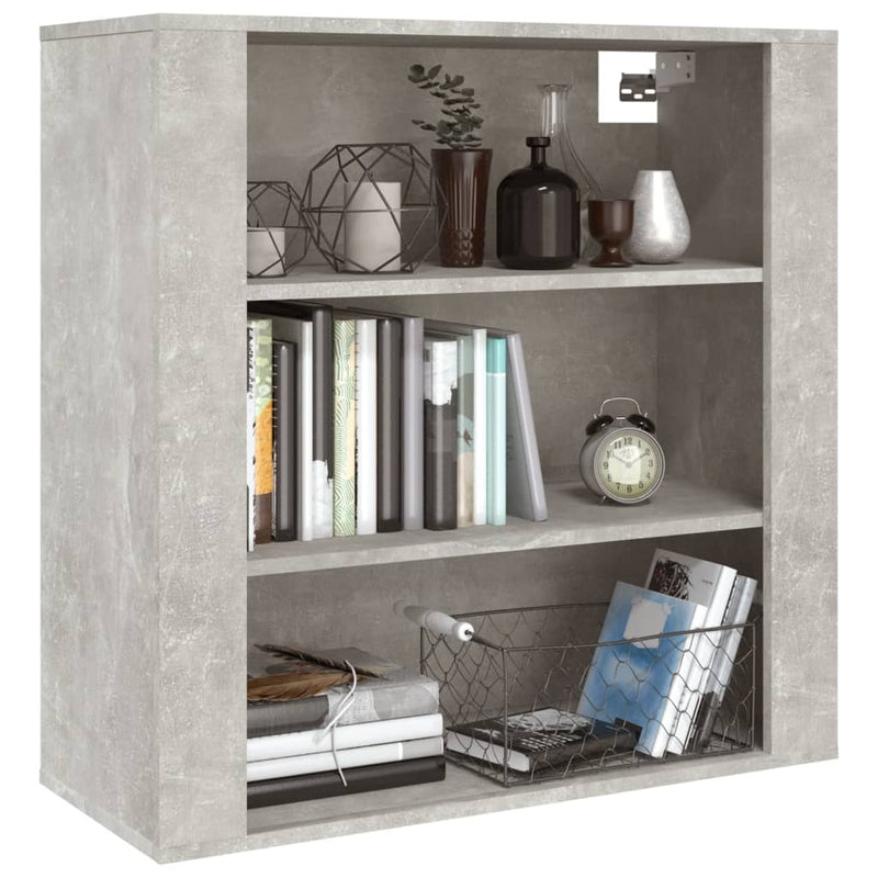 Wall Cabinet Concrete Grey 80x33x80 cm Engineered Wood