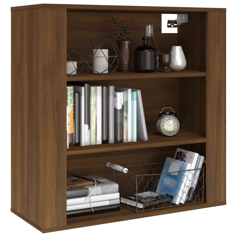 Wall Cabinet Brown Oak 80x33x80 cm Engineered Wood