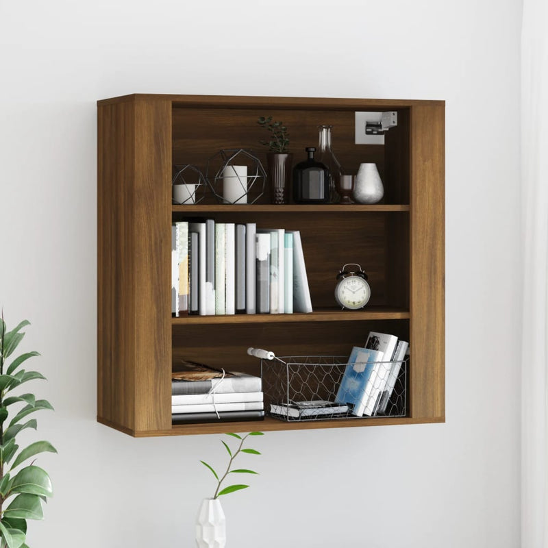 Wall Cabinet Brown Oak 80x33x80 cm Engineered Wood