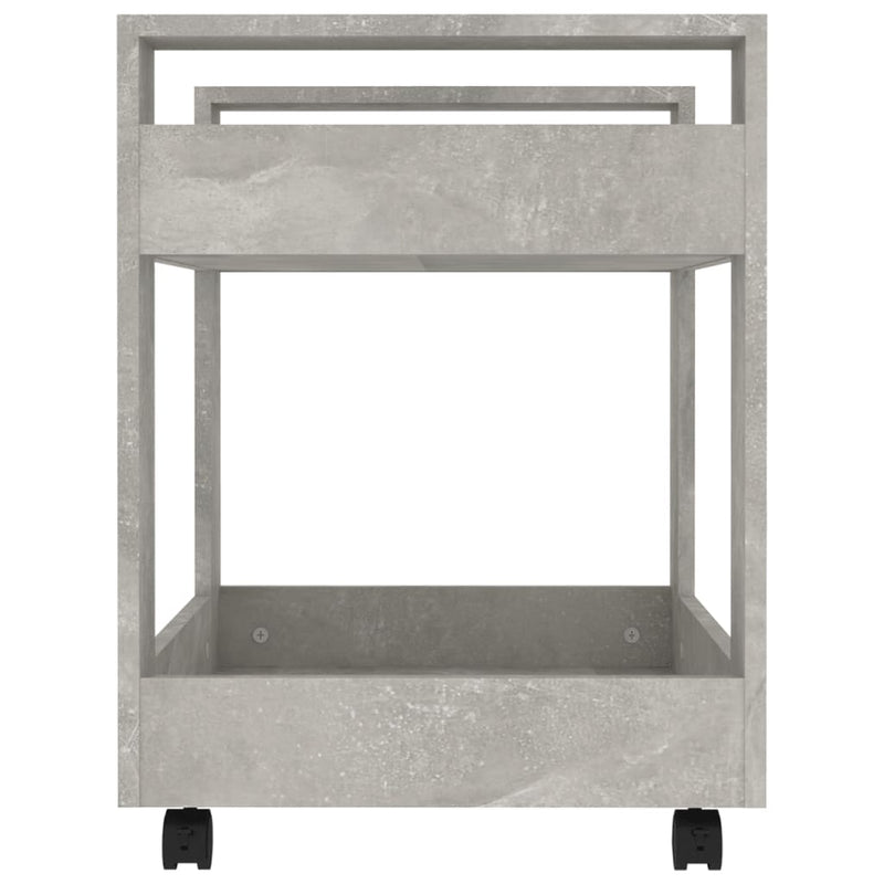 Desk Trolley Concrete Grey 60x45x60 cm Engineered Wood