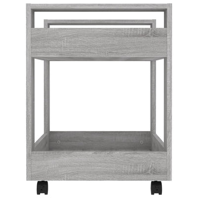 Desk Trolley Grey Sonoma 60x45x60 cm Engineered Wood