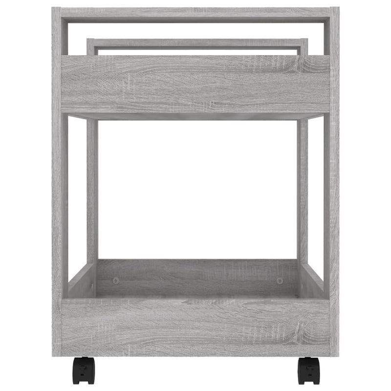 Desk Trolley Grey Sonoma 60x45x60 cm Engineered Wood